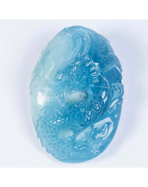 Intaglio in Acquamarina Drago e Fenice
