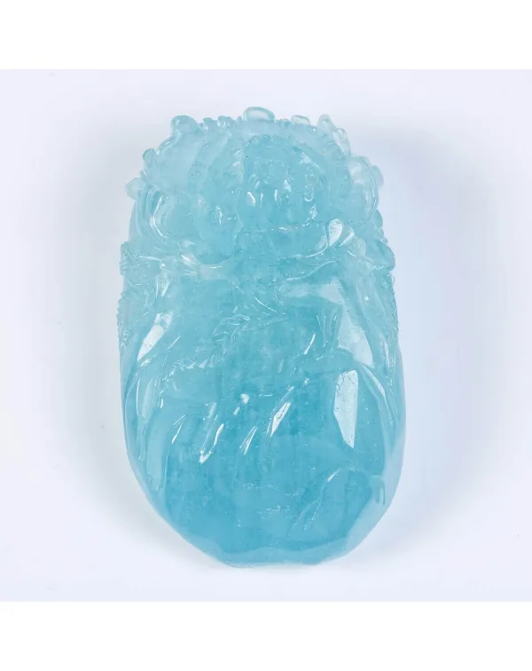Intaglio in Acquamarina Fiore Peonia
