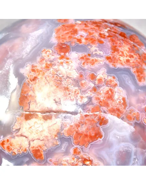 Sfera di Sakura Agate - La Primavera Pietrificata.