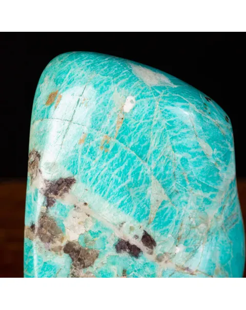 Sasso In forma libera, Lucido:fusione di Amazonite e Smokey Quartz.