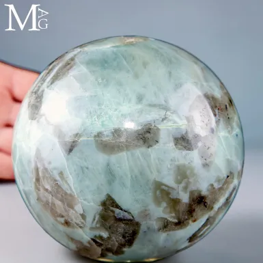 Sfera in Amazzonite con Quarzo Fumé naturale - Ma...