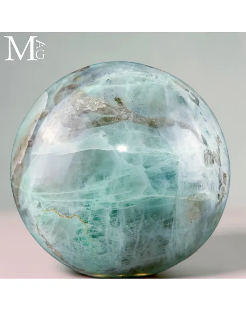 Sfera in Amazzonite con Quarzo Fumé naturale - Madagascar