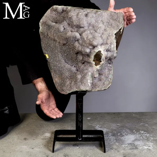 Grande Geode di Ametista Grigia