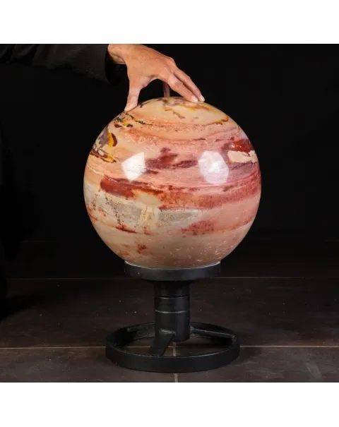 Spettacolare Grande Sfera di Ametista Rosa