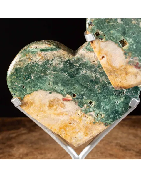 Coppia di Cuori di Ametista Rosa e verde - L'Armonia dei Cuori Uniti: