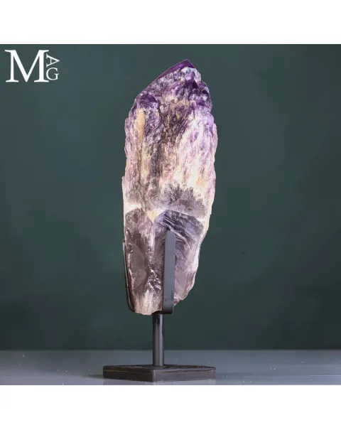 Pineapple Amethyst su Base – Scultura Minerale Naturale