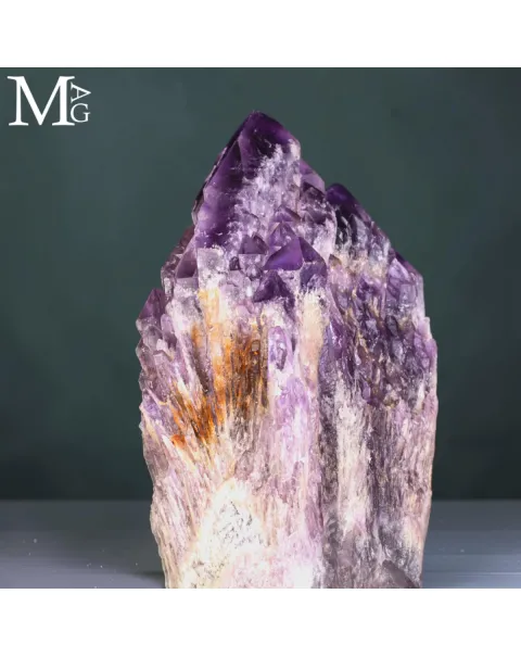 Pineapple Amethyst su Base – Scultura Minerale Naturale