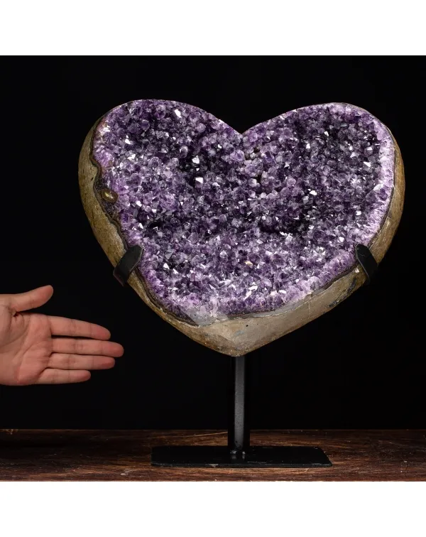 Geode di Ametista a forma di Cuore