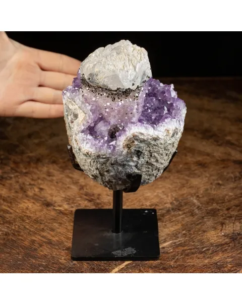 Geode Ametista con Calcite
