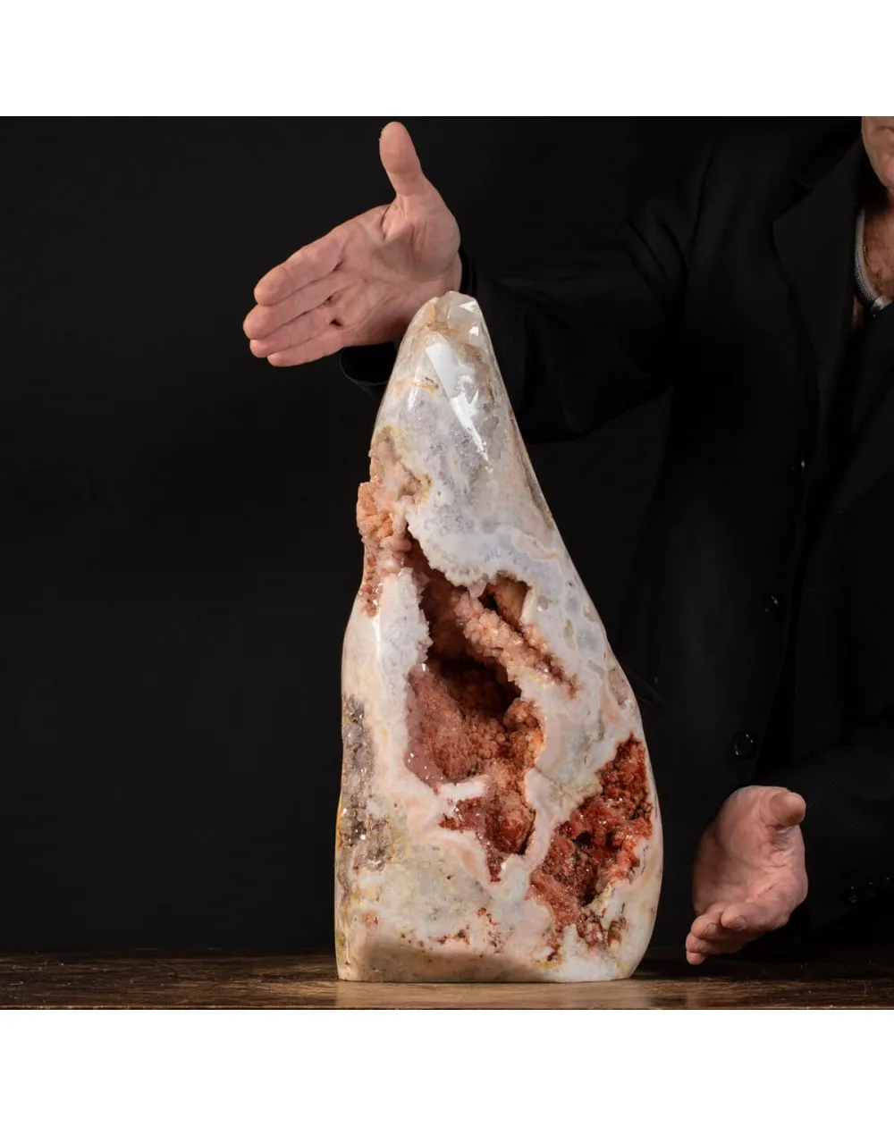Raro Geode di Ametista Rosa