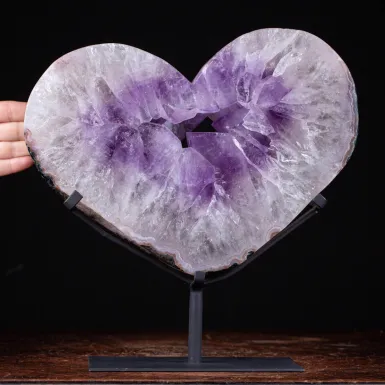Affascinante Fetta di Geode di Ametista a Forma di...