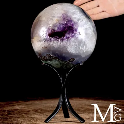 Sfera in Ametista e Quarzo.