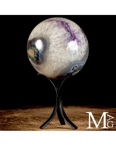 Sfera in Ametista e Quarzo.