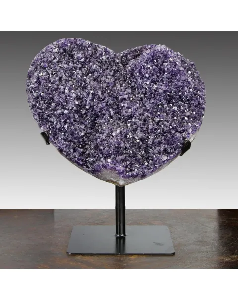 Drusa di Ametista a forma di Cuore