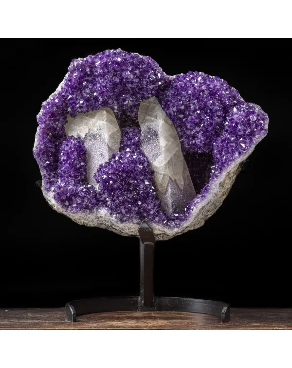 Geode di Ametista con Quarzo