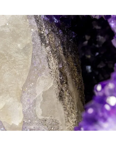 Geode di Ametista con Quarzo
