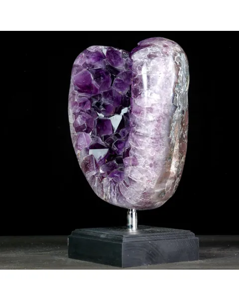 Drusa di Ametista  – Cristalli viola intenso.