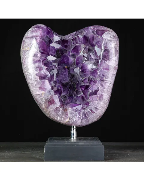 Drusa di Ametista  – Cristalli viola intenso.
