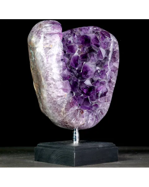 Drusa di Ametista  – Cristalli viola intenso.