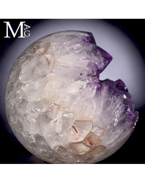 Sfera in Ametista da Geode – Struttura Cristallina.