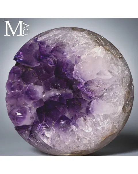 Sfera in Ametista da Geode – Struttura Cristallina.