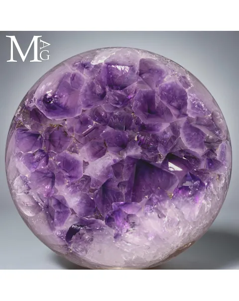 Sfera in Ametista da Geode – Struttura Cristallina.
