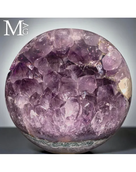Sfera in Ametista ricavata da Geode – Cristalli Naturali Interni