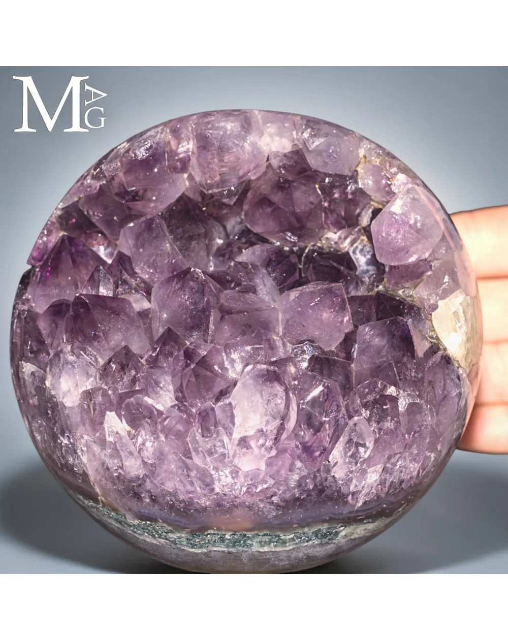 Sfera in Ametista ricavata da Geode – Cristalli Naturali Interni