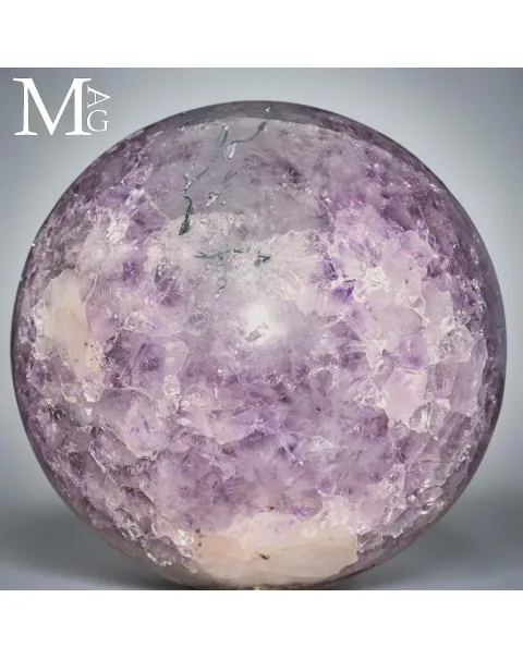 Sfera in Ametista Brasiliana da Geode con Cavità Naturale.