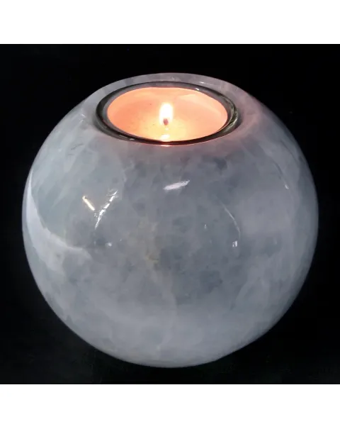 Sfera in Calcedonio con candela
