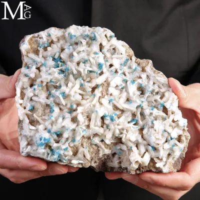Cavansite su Stilbite-Ca – Maharashtra, India