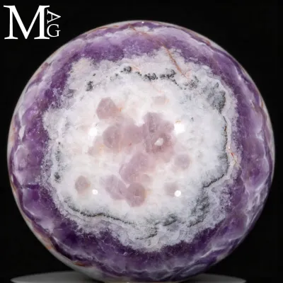Sfera in Ametista Chevron – Origine, Tempo e Geologia