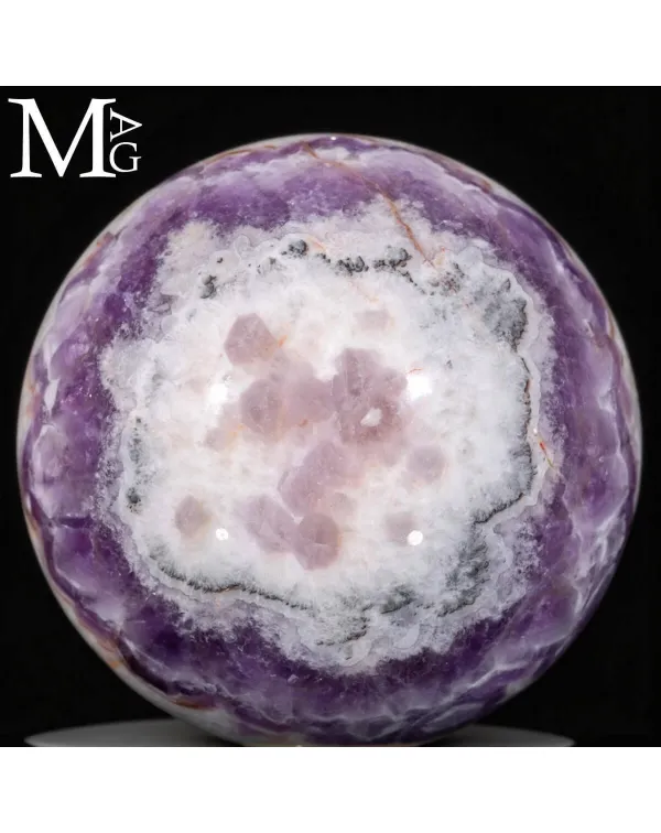 Sfera in Ametista Chevron – Origine, Tempo e Geo...