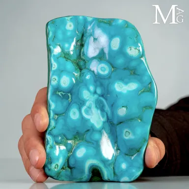 Crisocolla su base di Malachite.