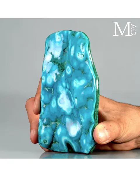 Crisocolla su base di Malachite.