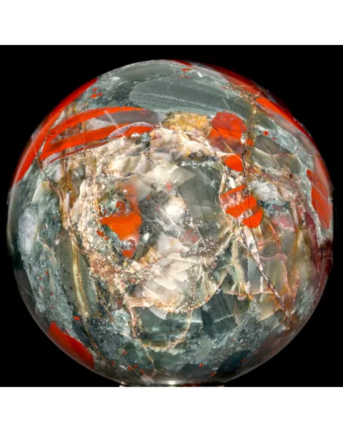 Sfera di Diaspro Sangue di Drago – Connessione con la Natura.
