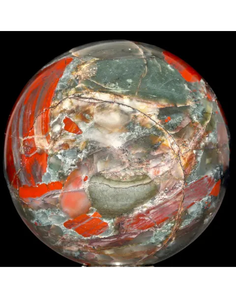 Sfera di Diaspro Sangue di Drago – Connessione con la Natura.