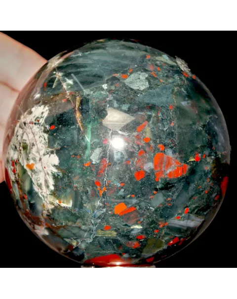 Sfera Collezionabile in Diaspro Sangue di Drago - Sudafrica.