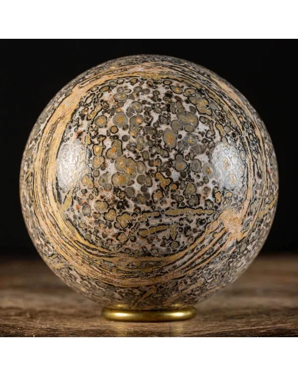 Sfera in Diaspro Pelle di Leopardo