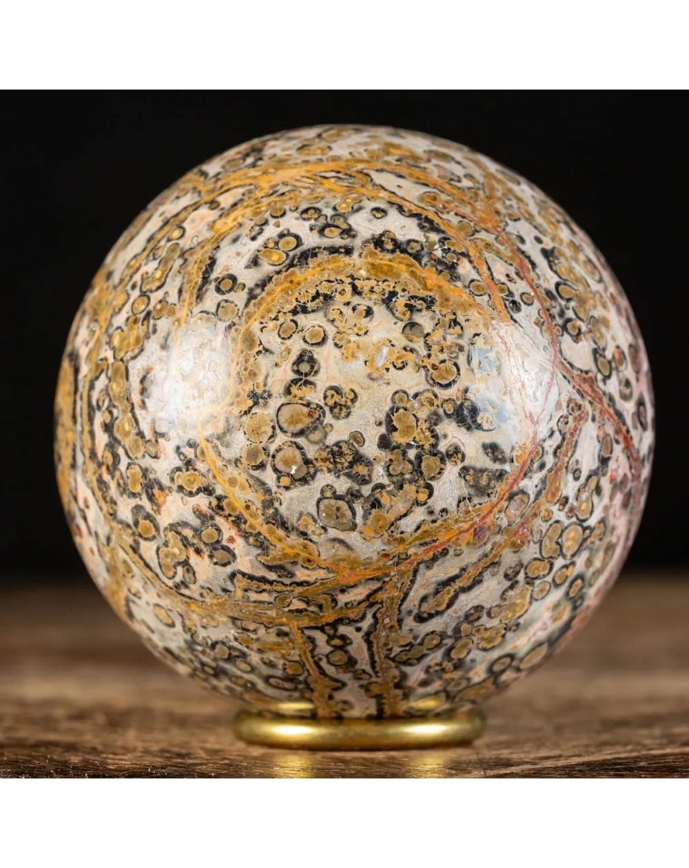 Sfera in Diaspro Pelle di Leopardo