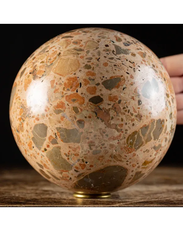 Sfera in Diaspro Pelle di Leopardo