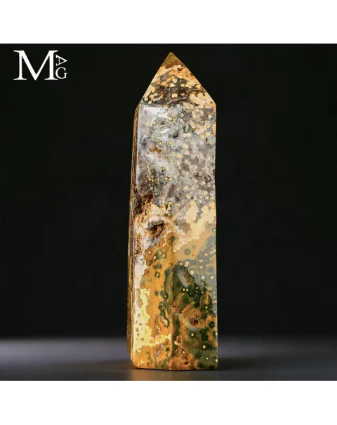 Diaspro Oceanico del Madagascar – Monolite Orbicolare della Quarta Vena