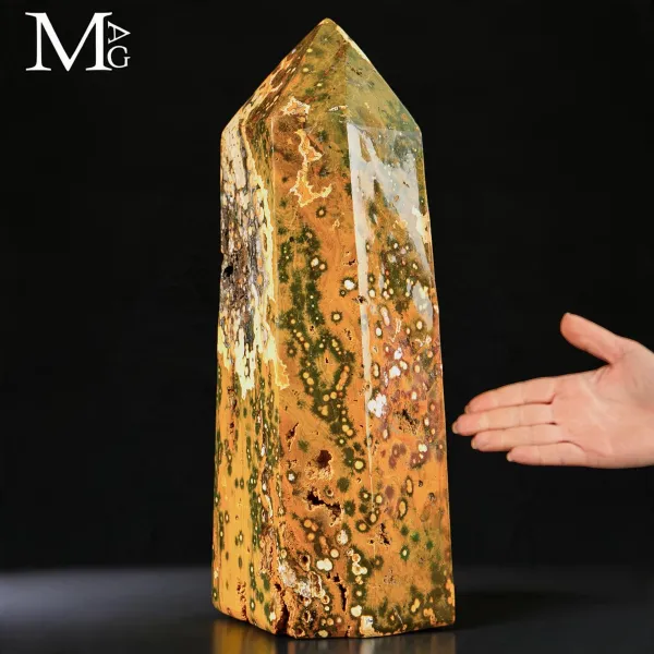 Diaspro Oceanico del Madagascar – Monolite Orbicolare della Quarta Vena