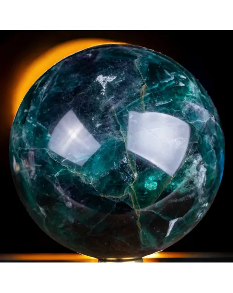 Grande Sfera di Fluorite Verde - Cristallo