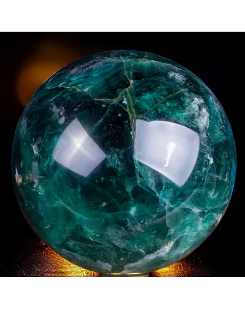 Grande Sfera di Fluorite Verde - Cristallo