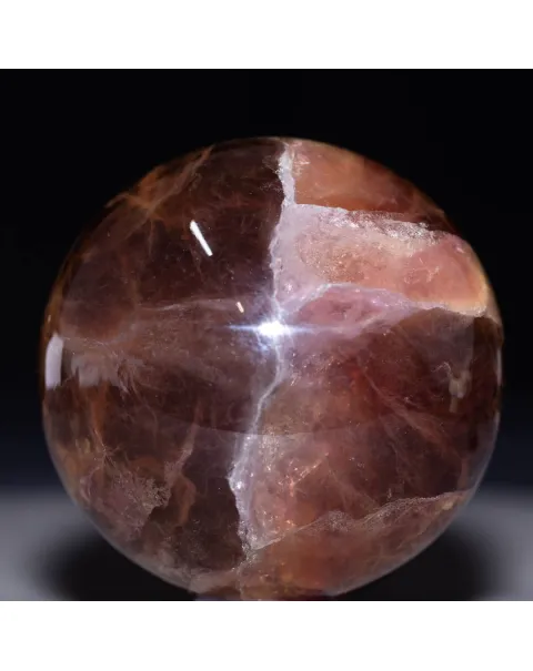 Sfera di Fluorite Naturale Yellow - Purple.