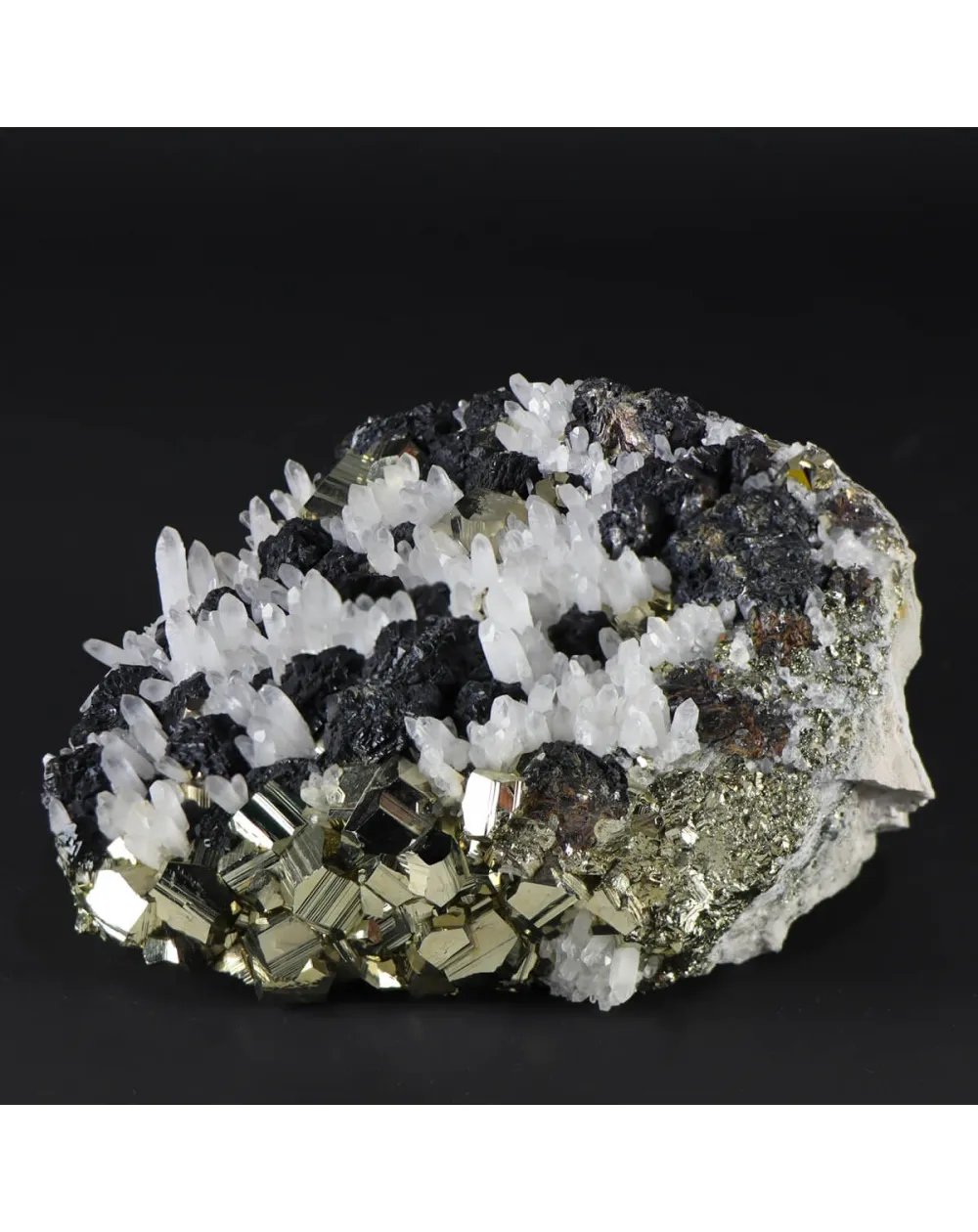 Pirite, Galena, Quarzo