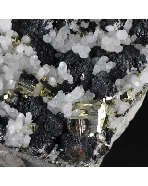 Pirite, Galena, Quarzo