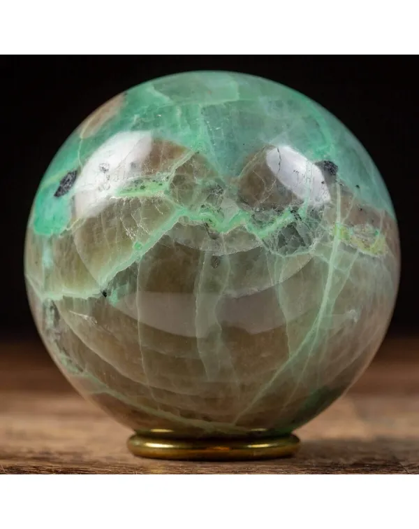 Sfera di Garnierite "Pietra di luna verde&quo...