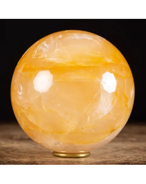 Sfera di Quarzo Ematoide (Golden Healer) – Potente Cristallo di Guarigione e Connessione Energetica.